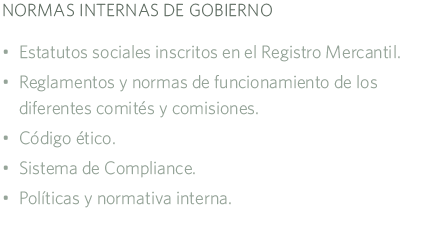 Normas internas de gobierno MRG