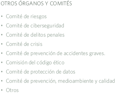 Otros organos y comites MRG